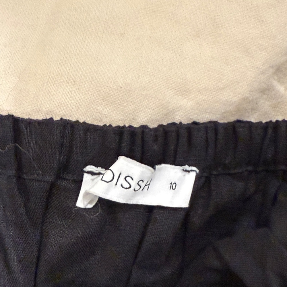 DISSH Havana Linen Crop Top Black AU10 US6 - Picture 5 of 7